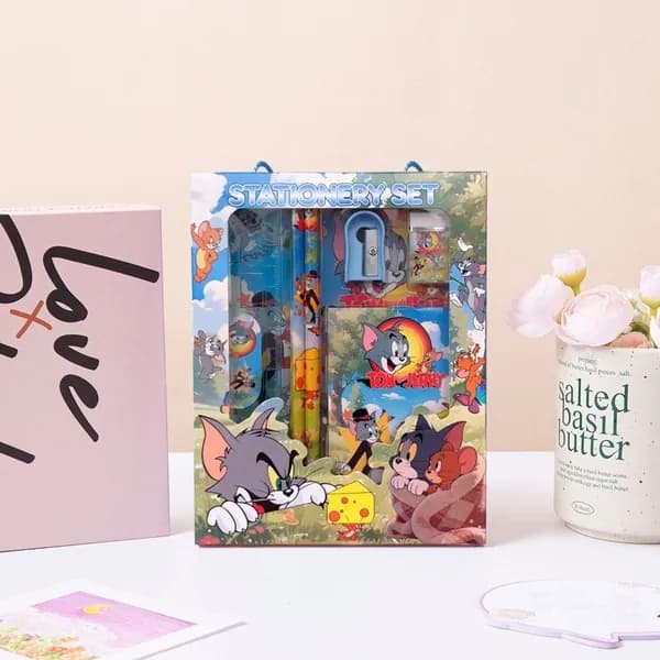 Подарочный набор канцелярских товаров Sanrio 6 в 1, школьный набор для девочек с аниме персонажами