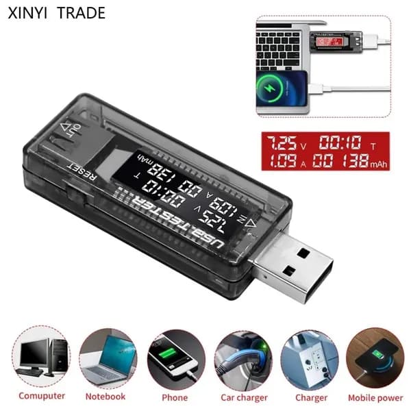 USB-тестер, тестер тока, напряжения, емкости зарядного устройства