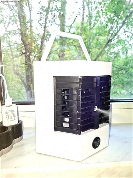 Мини Кондиционер - вентилятор Hexa Air Cooler со сменными аккумуляторами холода, холодным увлажнением и питанием от USB