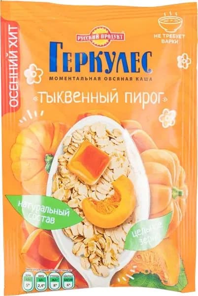 Каша овсяная Русский продукт тыквенный пирог Русский продукт м/у, 40 г