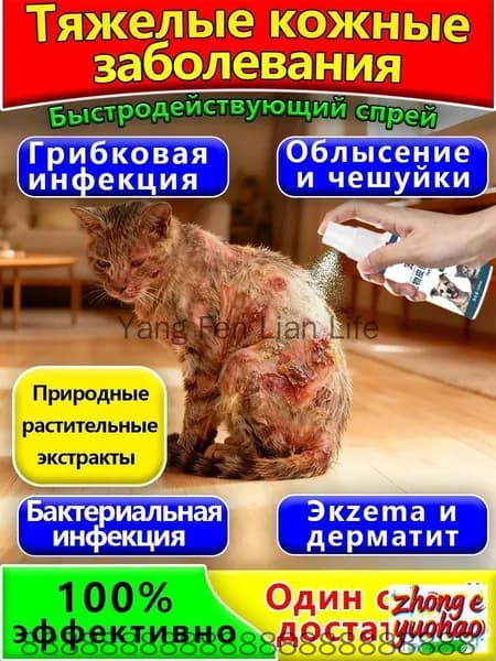 Спрей для кожных заболеваний у кошек и собак, 100ml