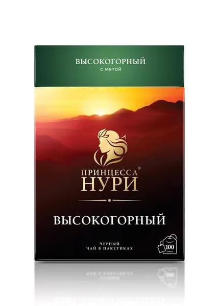 Набор чая Принцесса Нури - Высокогорный 100 пак. и Высокогорный с  мятой 25 пак.