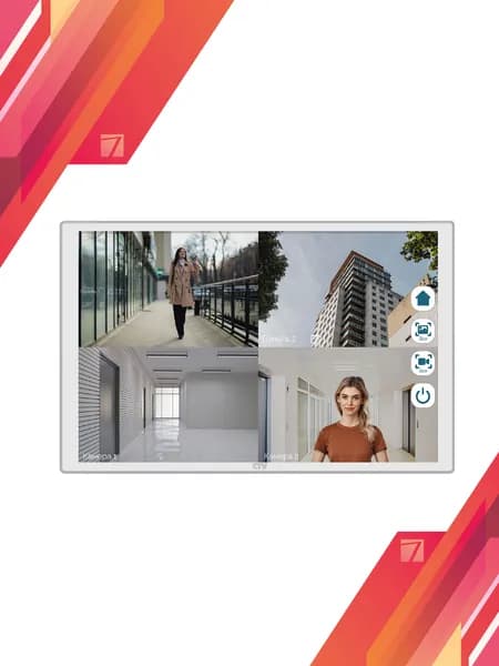 Монитор видеодомофона M5121Q B, 10" с ИИ, Wi-Fi, чёрный