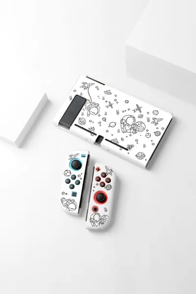 Тематический защитный чехол, Съемная мягкая оболочка для Nintendo Switch, Мягкий силиконовый чехол для Switch_NS_Белая ручка астронавта