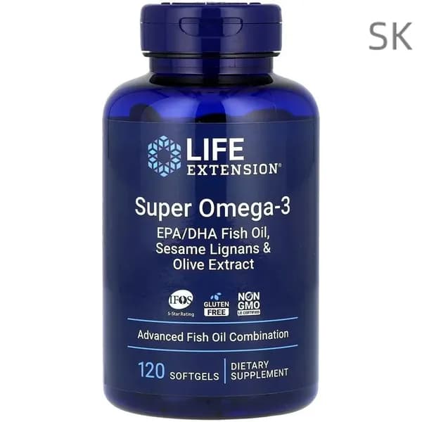 Super Omega-3 EPA/DHA Fish Oil, Sesame Lignans & Olive Extract (Enteric Coated) 120 капсул