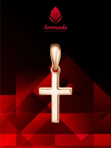 Подвеска Cross Serenada из красного золота 585 пробы