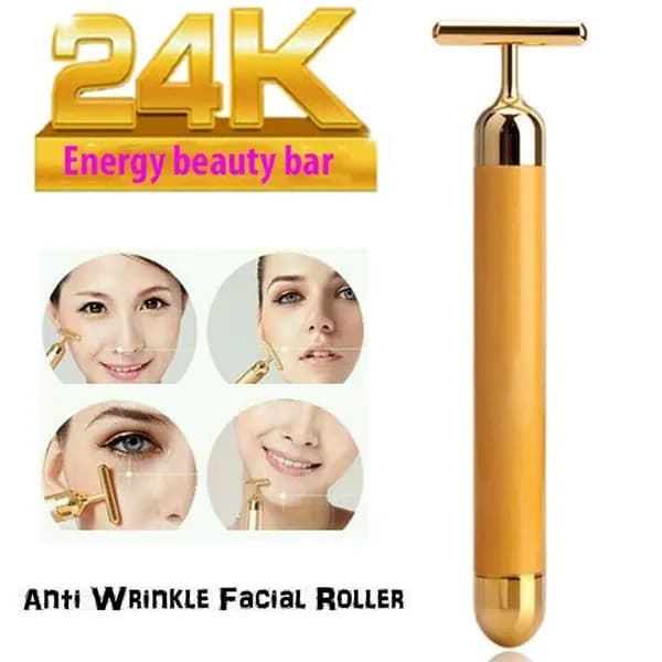 24K Gold Face Массажер Для Лица Против Старения, Подтяжки Морщин, Ухода За Кожей Beauty Bar
