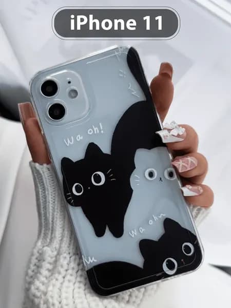 Чехол на iPhone 11 с принтом силиконовый