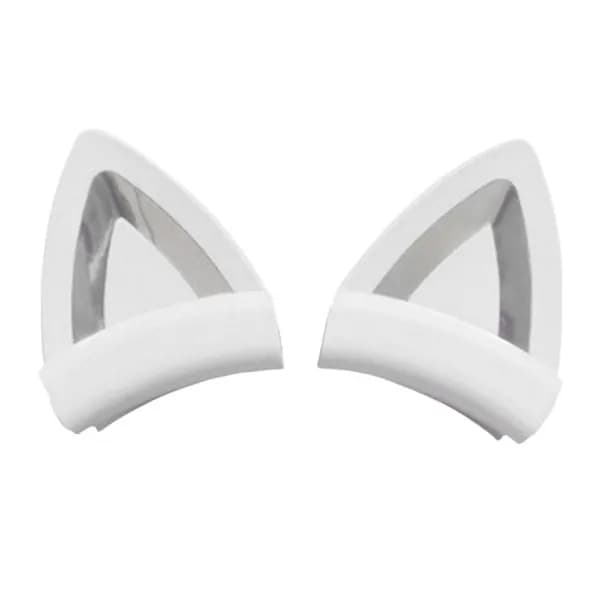 Наушники с кошачьими ушками, декоративные аксессуары для гарнитуры-белый