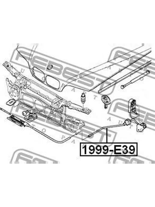Трос привода открывания замка капота BMW E39 1999-E39