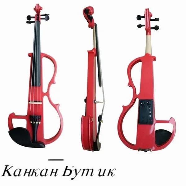 Электроскрипка 4/4, подходит для начинающих, красная