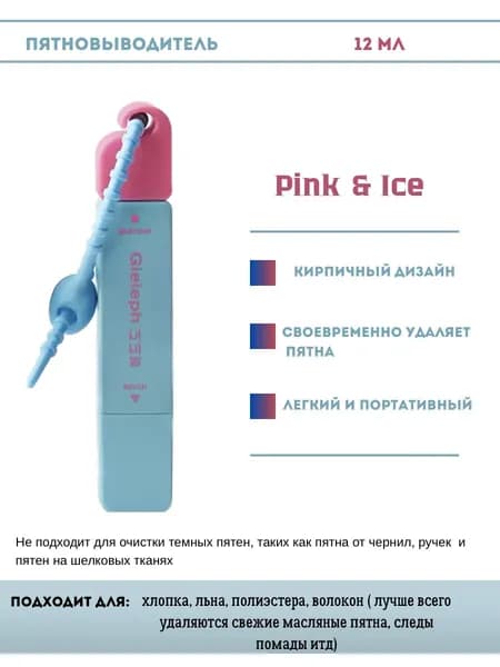 Роликовый пятновыводитель двусторонний с щеточкой компактный карандаш для выведения пятен с одежды и ткани