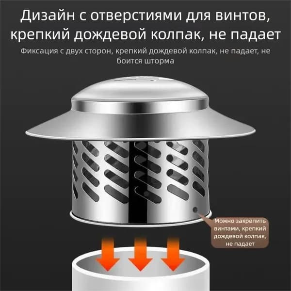 Зонт из нержавеющей стали f110 мм, универсальный,Воздухозаборник для зонта