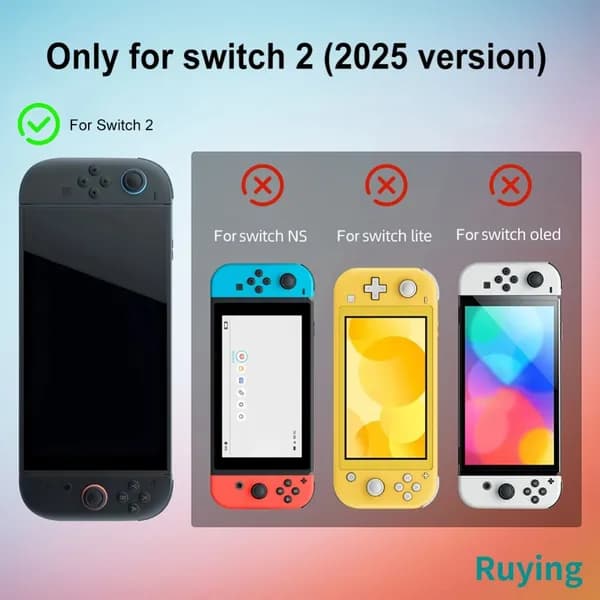 Прозрачный TPU-чехол с блёстками для Nintendo Switch 2