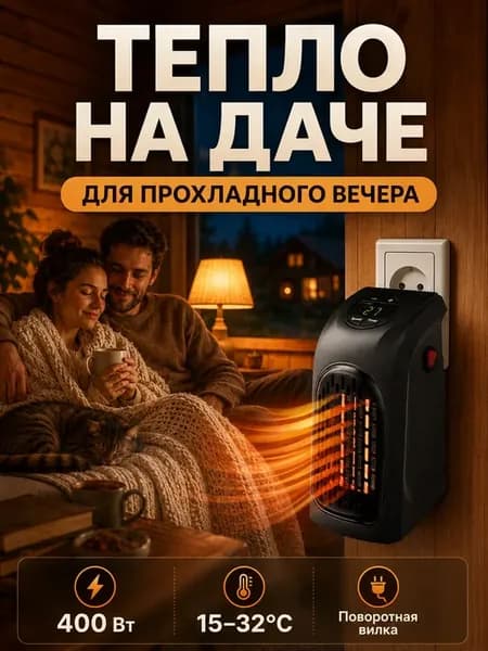 Портативный обогреватель в розетку для дома