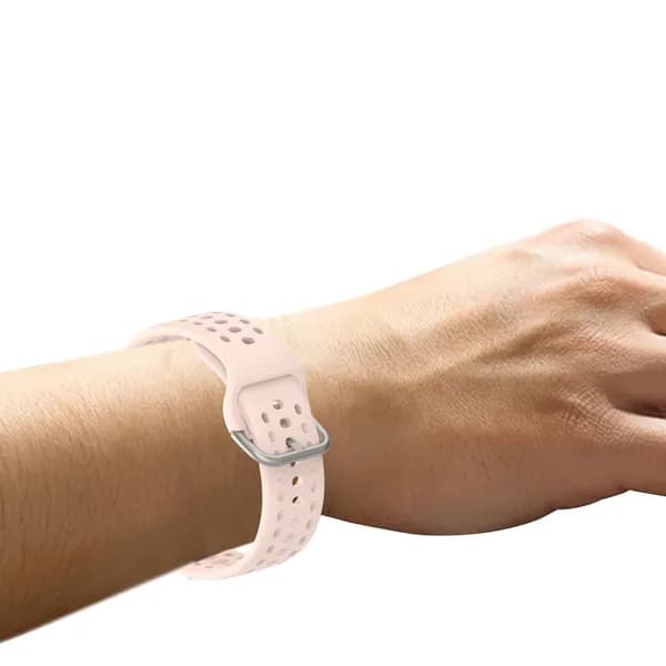 Силиконовый ремешок для Amazfit Bip Max и Bip 6, 22 мм, розовый, быстросъёмный