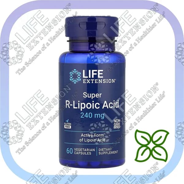 Life Extension, Супер - правая липоевая кислота, 240 мг, 60 вегетарианских капсул