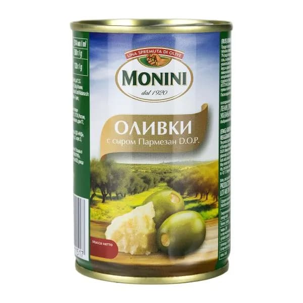 Оливки с сыром пармезан Monini 300г