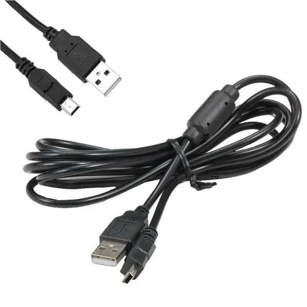 USB-кабель для PS3, магнитное кольцо, чёрный, 1,8 м
