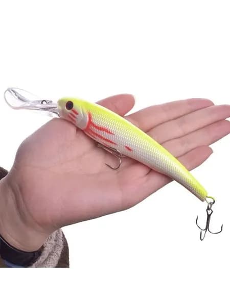 Воблер плавающий (Minnow) 28г/16см, дальнобойный, для ловли щуки, окуня, судака, сома на спиннинг, морская и пресноводная рыбалка