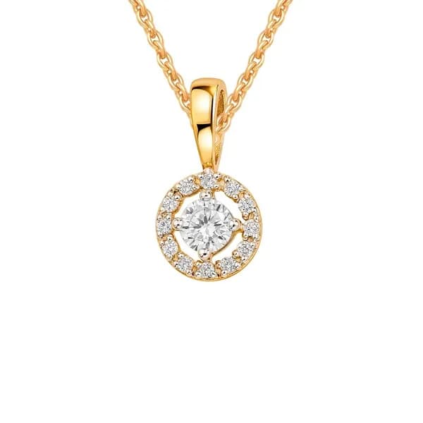 Подвес с фианитами из желтого золота 585 пробы 585GOLD