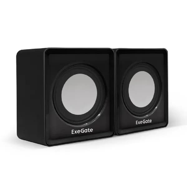 EXEGATE Колонки EX287057RUS Акустическая система 2.0 Disco 140 Black питание USB, 2х3Вт 6Вт RMS , 100 - 20000Гц, черный