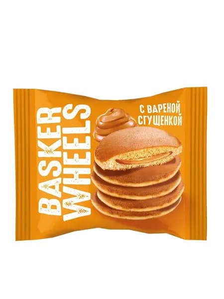 Basker Wheels Пирожное Раncake c вареной сгущенкой, 36 гр