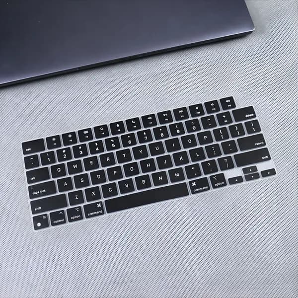 GJX Силиконовая защитная накладка на клавиатуру для MacBook Air 15 M2, MacBook Pro 14/16 M2/M1, США, английская версия