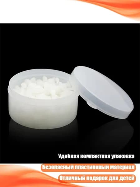 Восковые шарики для праздничного декора, Белый