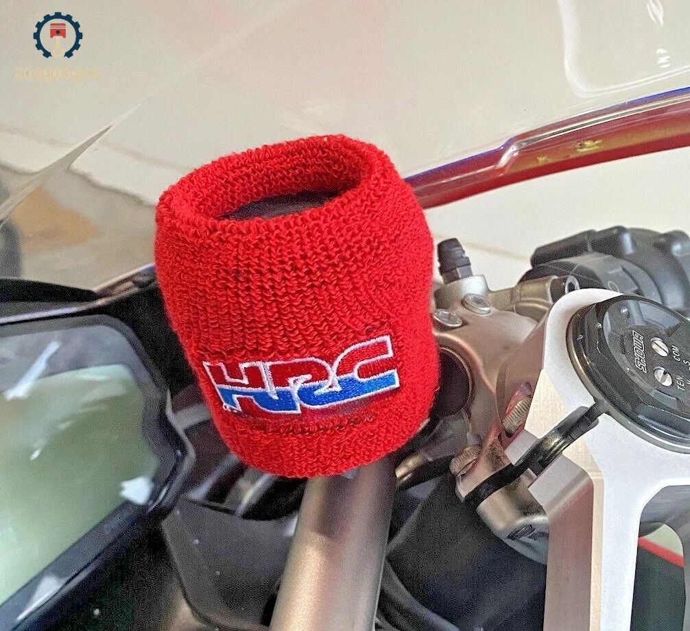 Красный чехол-носок для тормозного/сцепного бачка Honda HRC.