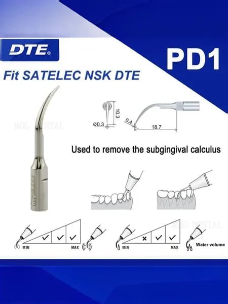 Насадка пародонтологическая Woodpecker PD1 для скайлера, (подходит к DTE, Satelec, NSK)