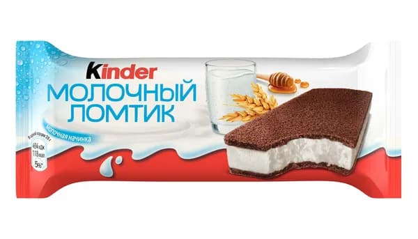 Пирожное бисквитное Молочный ломтик 27,9%, 28 г, Киндер