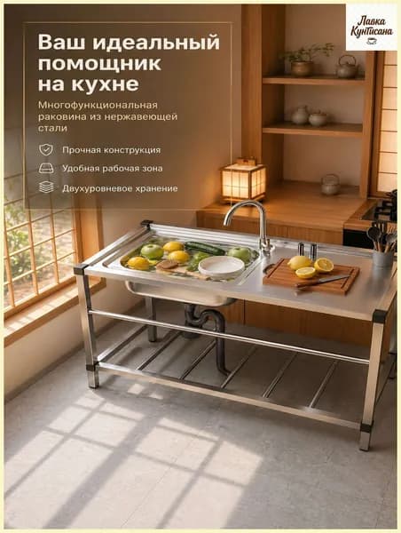 Садовая кухня,100х42х75см