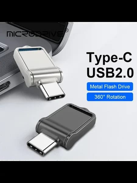 Черная флешка MicroDrive TUSB016G308 Type-C 32 ГБ
