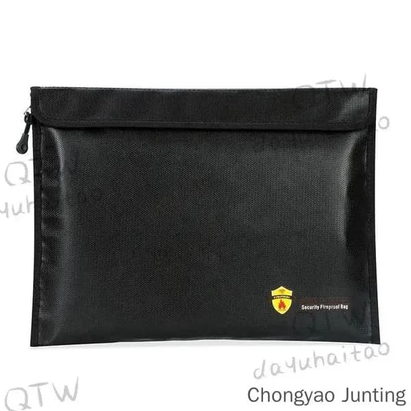 Огнестойкая папка для денег, документов для сейфа, 28x16 см Черная