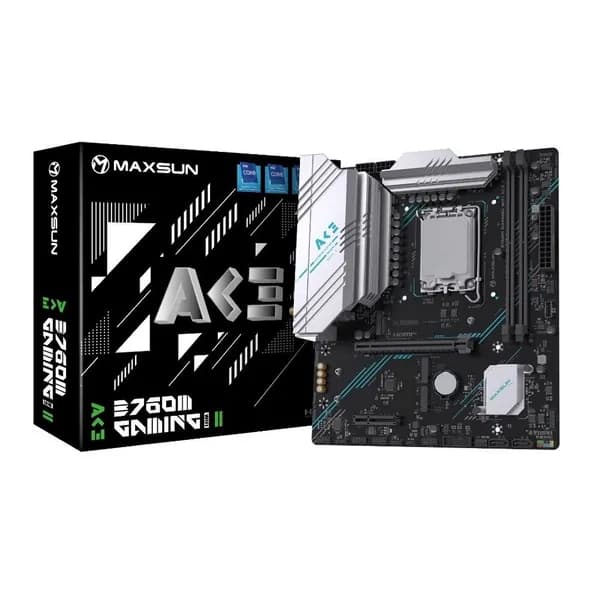 Материнская плата MAXSUN MS - B760M GAMING WIFI ACE 2 Socket 1700, mATX, 2 DDR5, DP 2 HDMI, 2 SATA3, RTL