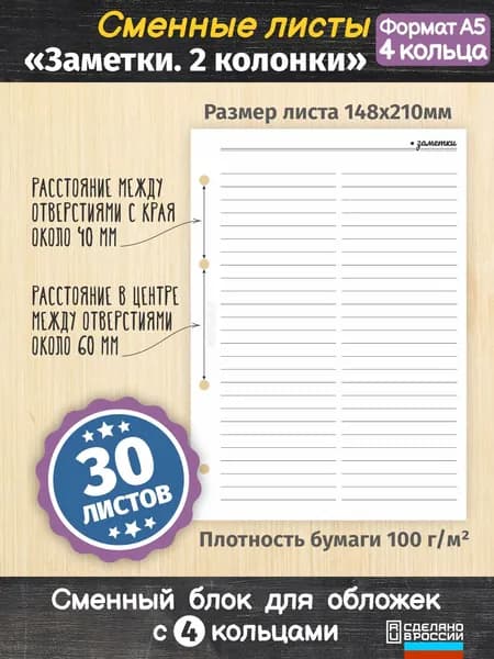 Дом Старцевых Сменный блок для тетради A5, листов: 30