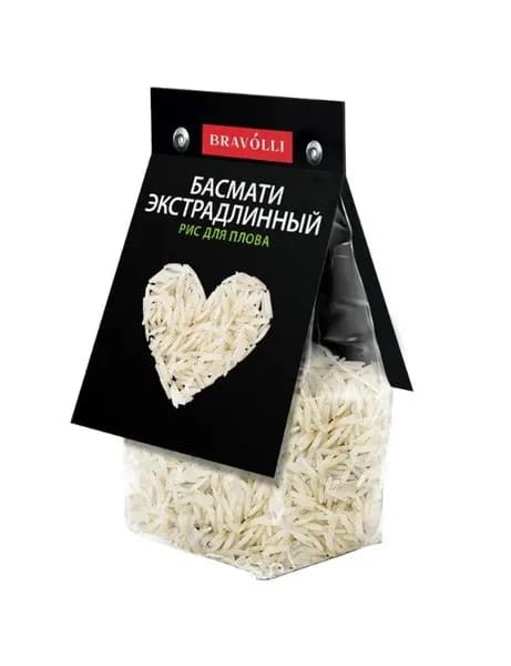 Bravolli/ Крупа Рис для плова Басмати, 350 г
