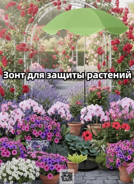 Садовый зонт,60см,зеленый