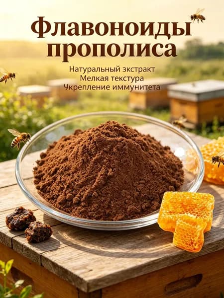 300г Экстракт прополиса с флавоноидами порошок / натуральный пчелиный продукт, укрепление иммунитета/богат натуральными флавоноидами, комплексное укрепление здоровья