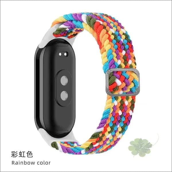 Эластичный плечёный ремешок для фитнес-браслета Xiaomi Mi Band 8/9/10, дышащий тканевый браслет, регулируемый, удобный для спорта и сна, легкий, влагостойкий
