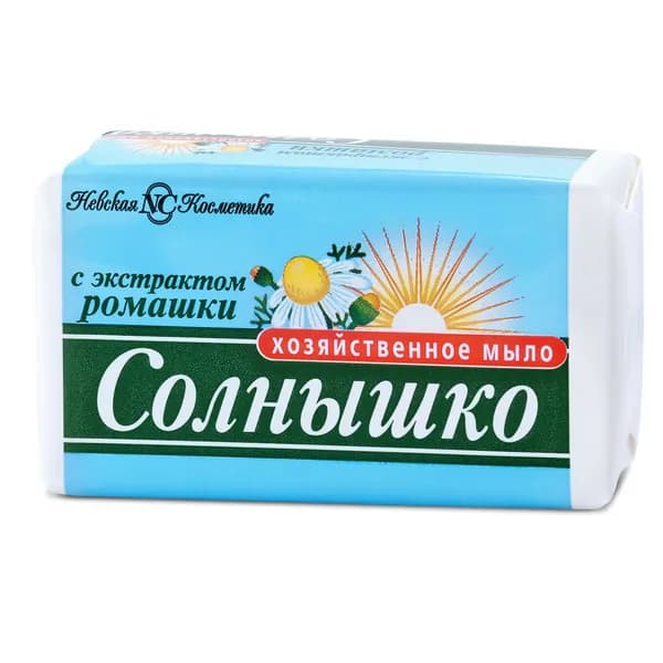 Хозяйственное мыло Солнышко Невская Косметика с экстрактом Ромашки 140 гр