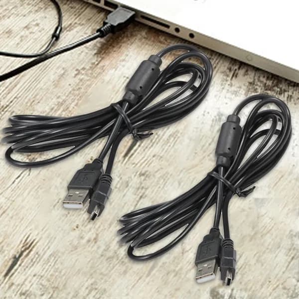 Кабель для зарядки беспроводного геймпада PlayStation 3 с магнитным разъёмом, длина 1,8 м, комплект из 2 шт.
