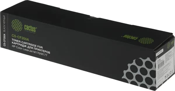 Картридж лазерный Cactus CS-CF350A CF350A черный (1300стр.) для HP Color LaserJet M176/M177