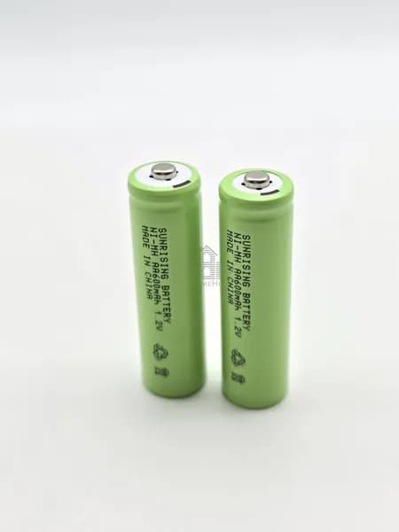Аккумулятор Sunrising Ni-Mh, AA, 1.2V, 600mAh, с наконечником, 2шт