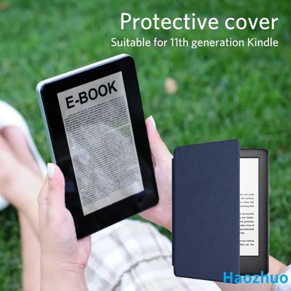Чехол для Kindle Paperwhite 5-го поколения 2021 года с подставкой и защитой экрана, цвет темно-синий