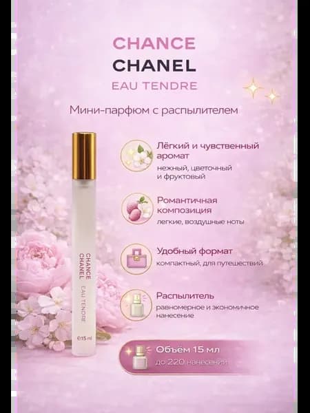 Мини парфюм ручка женские Chanel Chance Eau Tendre 15 мл
