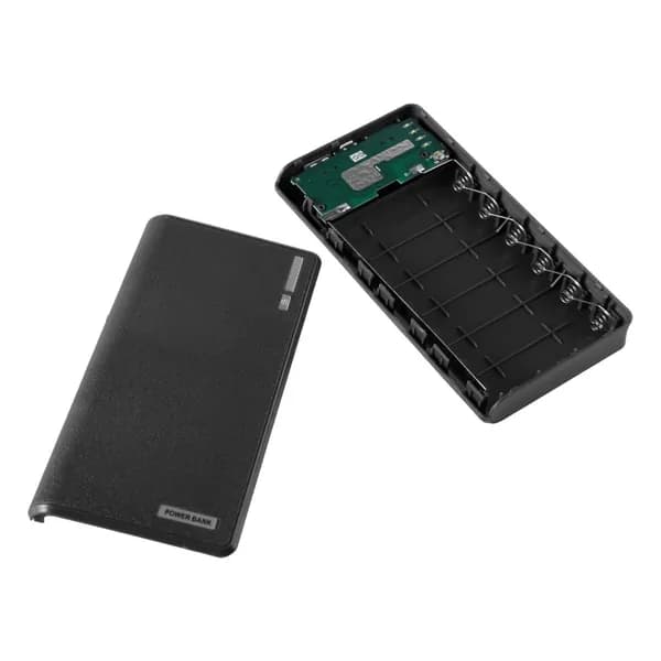 Внешний аккумулятор с двумя USB на 6x 18650, Черный