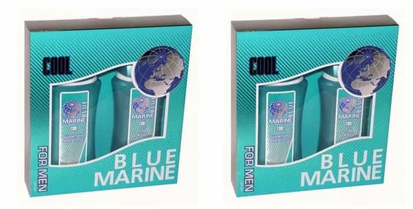 FESTIVA Подарочный набор для мужчин Blue Marine,шампунь 250 мл и пена для бритья 200 мл, 2 набора.