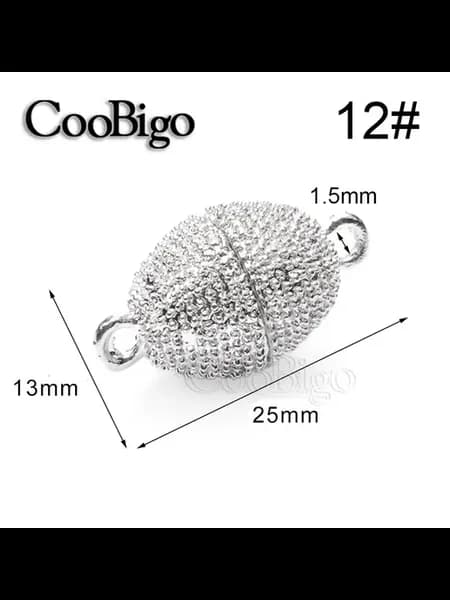 5 комплектов магнитных застежек для бижутерии Oval 13mm